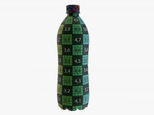 Plastic water bottle mockup 10 3D Model