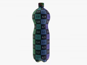 Plastic water bottle mockup 12 3D Model