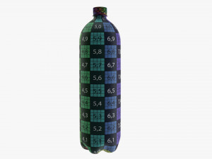 Plastic water bottle mockup 15 3D Model