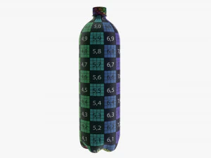 Plastic water bottle mockup 15 3D Model