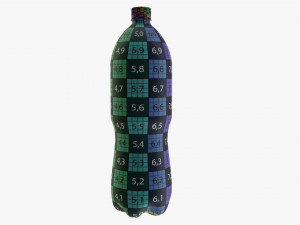 Plastic water bottle mockup 16 3D Model