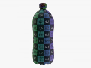 Plastic water bottle mockup 17 3D Model