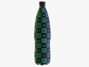 Plastic water bottle mockup 18 Modelo 3D