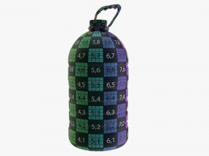 Plastic water bottle mockup 19 3D Model