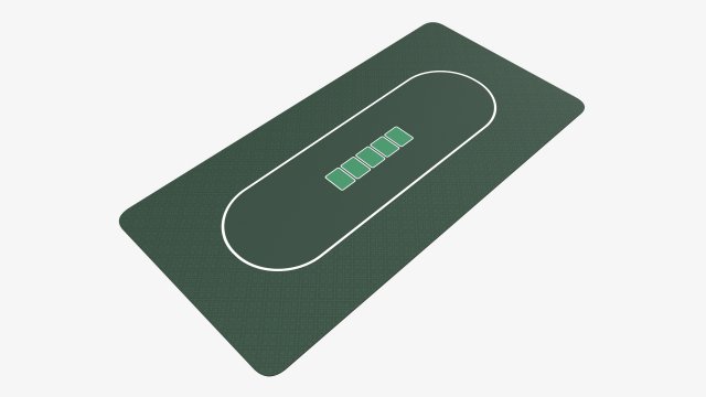 Playing cards poker table mat 3D Model .c4d .max .obj .3ds .fbx .stl .blend 