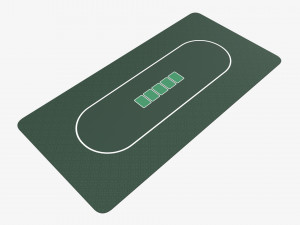 Playing cards poker table mat Modelo 3D
