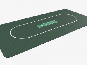 Playing cards poker table mat 3D Model