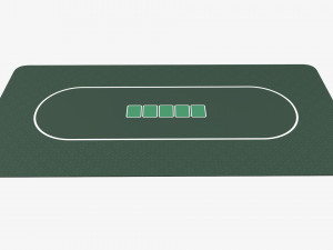 Playing cards poker table mat 3D Model