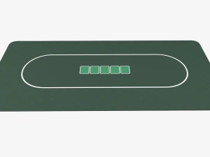 Playing cards poker table mat 3D Model