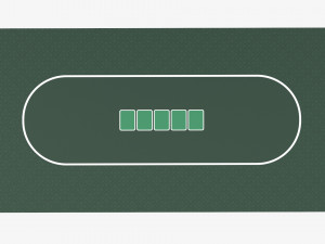 Playing cards poker table mat 3D Model