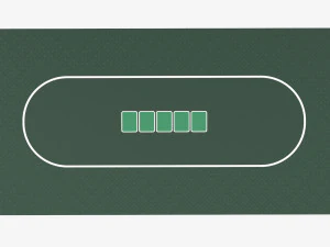 Playing cards poker table mat 3D Model