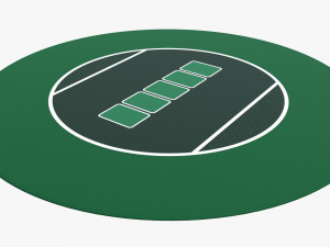 Playing cards round table mat Model 3D