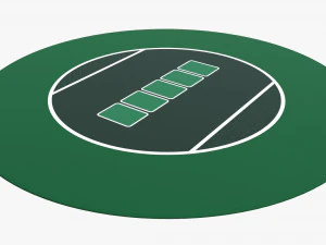 Playing cards round table mat 3D Model