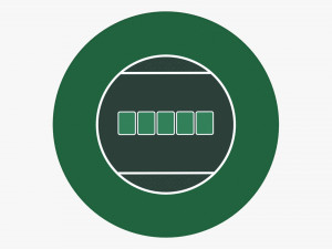 Playing cards round table mat Model 3D