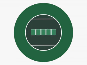 Playing cards round table mat 3D Model