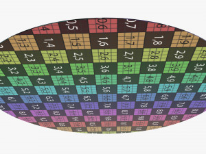 Playing cards round table mat Model 3D