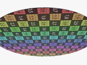 Playing cards round table mat 3D Model