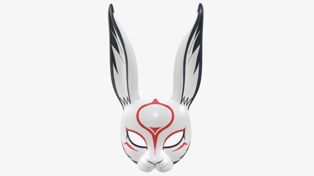 Rabbit festive face mask Modelo 3D .c4d .max .obj .3ds .fbx .stl .blend 