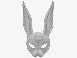 Rabbit festive face mask 3D Model