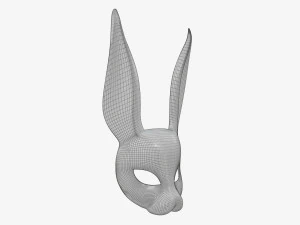 Rabbit festive face mask 3D Model
