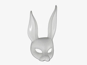 Rabbit festive face mask 3D Model