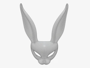 Rabbit festive face mask 3D Model