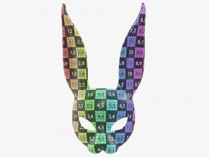 Rabbit festive face mask Modelo 3D