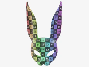 Rabbit festive face mask 3D Model
