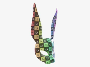 Rabbit festive face mask 3D Model