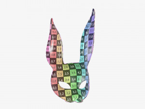 Rabbit festive face mask Modelo 3D