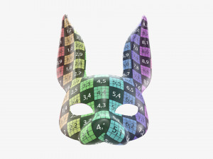 Rabbit festive face mask Modelo 3D