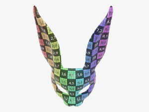 Rabbit festive face mask 3D Model