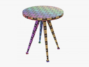 Round coffee table 01 Modello 3D