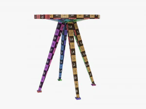 Round coffee table 01 3D Model