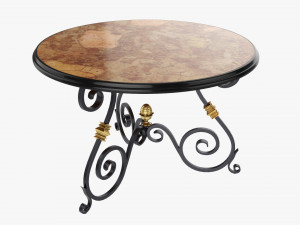 Round wrought iron table Modèle 3D