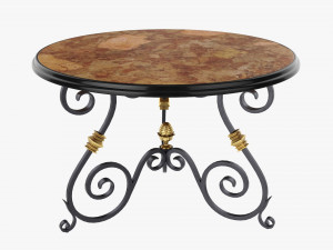 Round wrought iron table 3D मॉडल