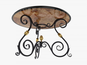 Round wrought iron table 3D मॉडल