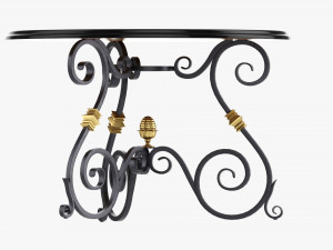 Round wrought iron table 3D मॉडल