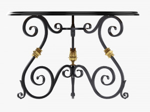 Round wrought iron table 3D मॉडल