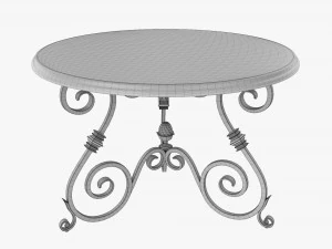 Round wrought iron table 3D Model