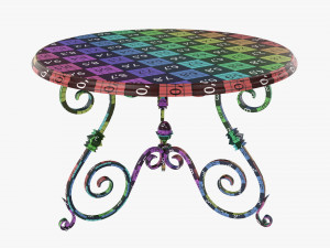 Round wrought iron table 3D मॉडल