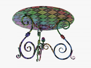 Round wrought iron table 3D मॉडल
