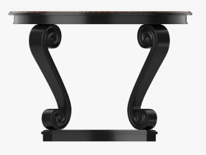 Scroll round hall table 3D Model