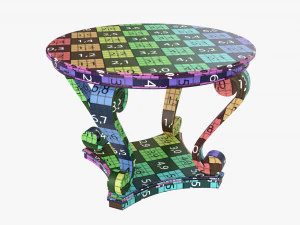 Scroll round hall table 3D Model