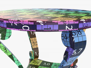 Scroll round hall table 3D Model