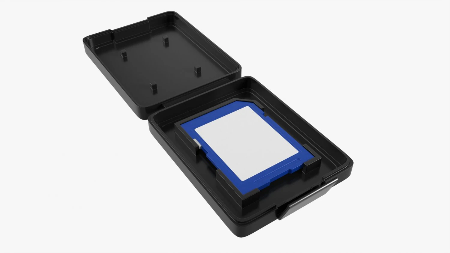 SD memory card with case 3D Model .c4d .max .obj .3ds .fbx .stl .blend 