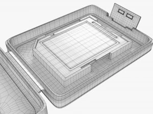 SD memory card with case 3D Model