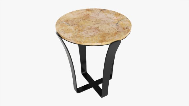 Side table with marble top 3D मॉडल .c4d .max .obj .3ds .fbx .stl .blend 