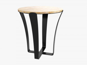 Side table with marble top 3D मॉडल