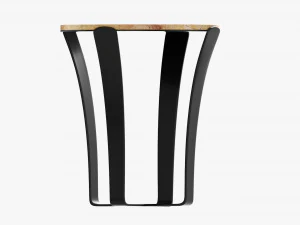 Side table with marble top 3D Model